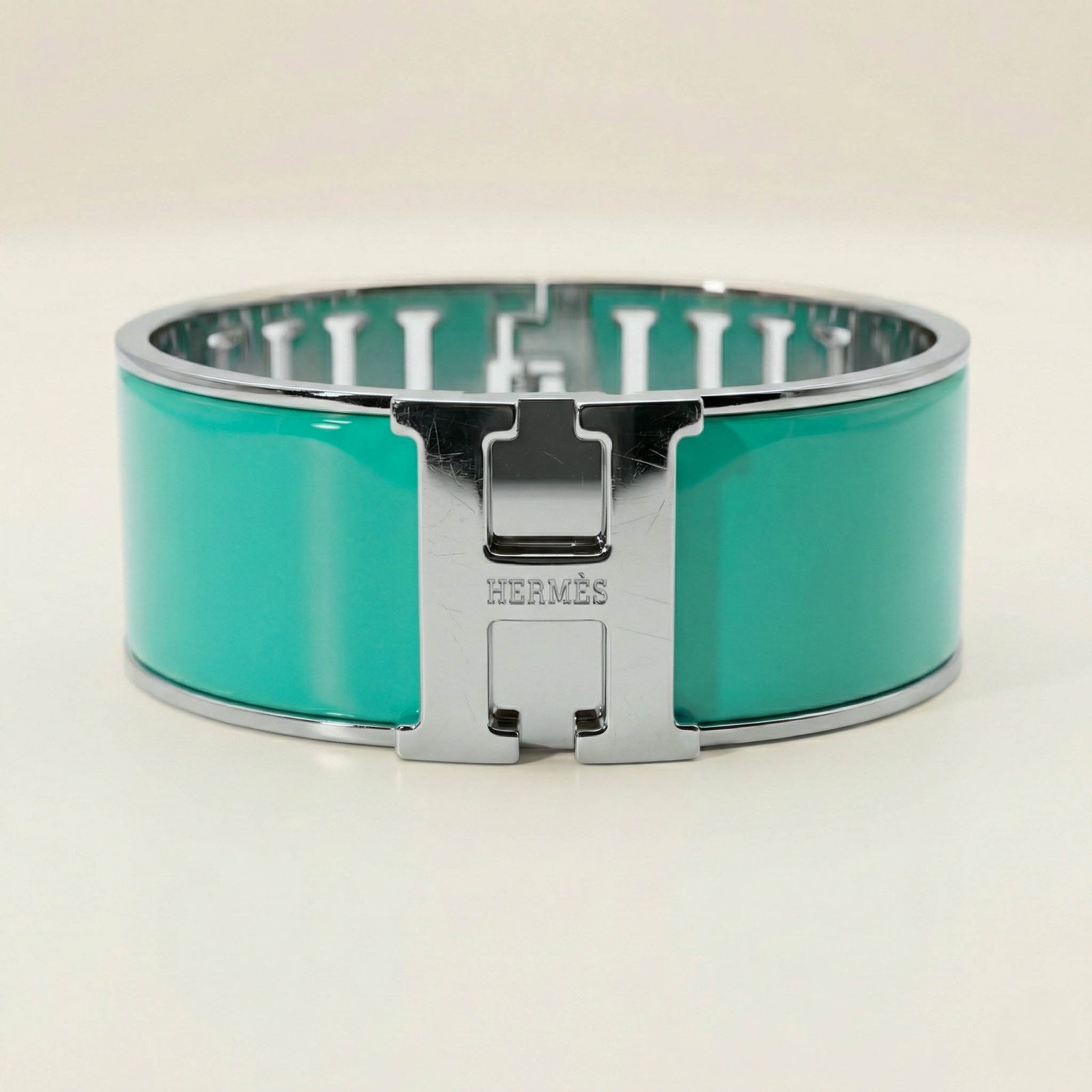 Hermès Clic Clac H Bracelet – Silver Tone - Image 4