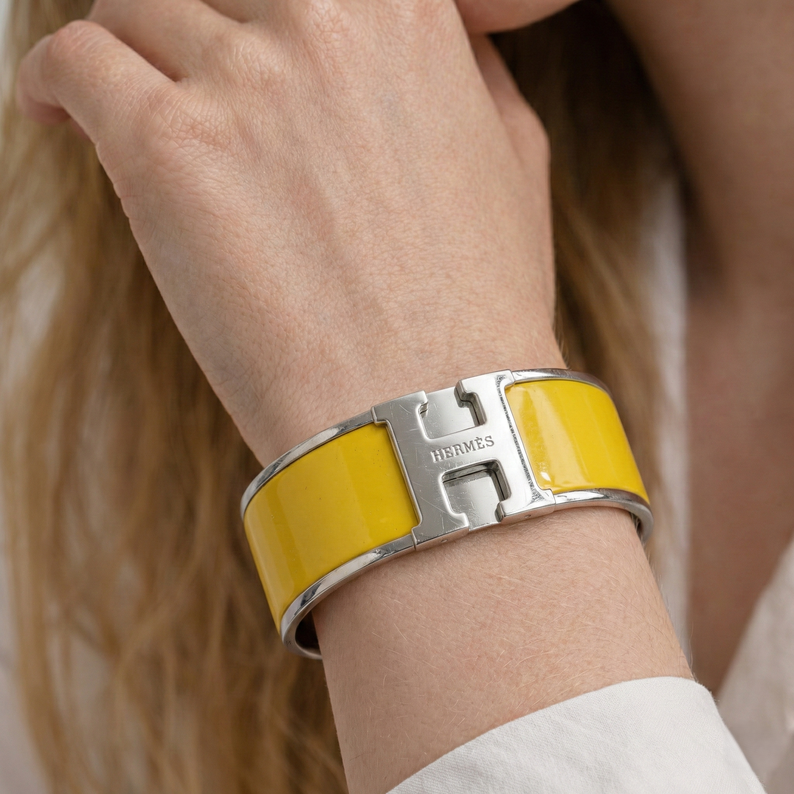 Hermès Clic Clac H Bracelet – Silver Tone - Image 7