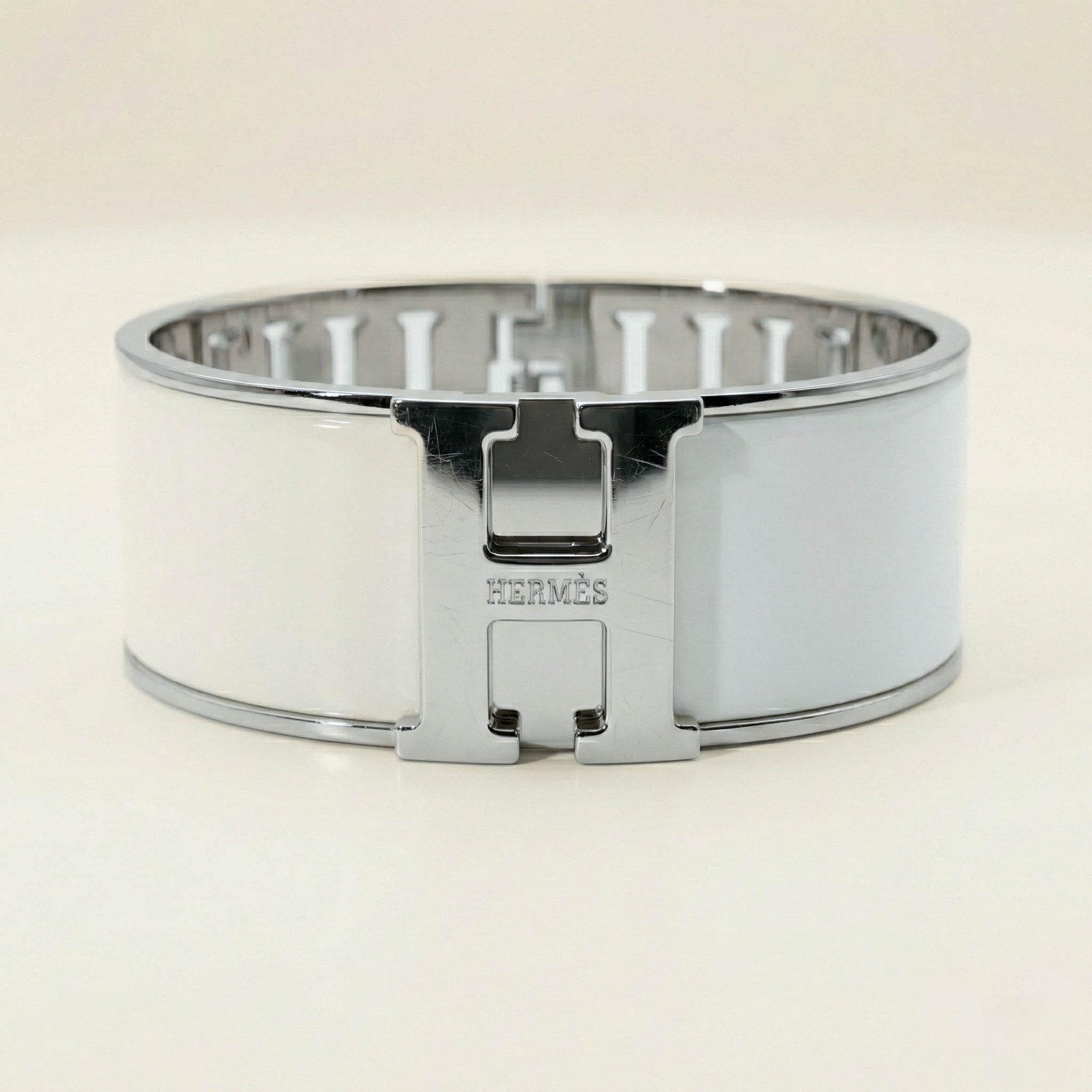 Hermès Clic Clac H Bracelet – Silver Tone - Image 2